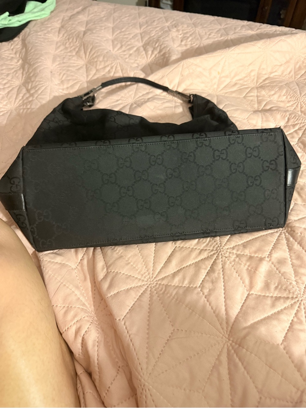 Gucci Black Monogram Hobo Shoulder Bag - Picture 2 of 6